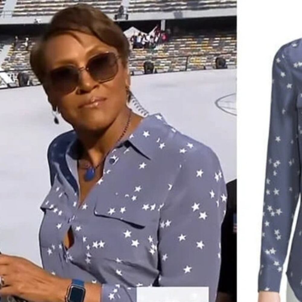 Equipment Slim Signature Silk Shirt L Bluestone Star Print Celestial Quiet Money - Picture 6 of 16